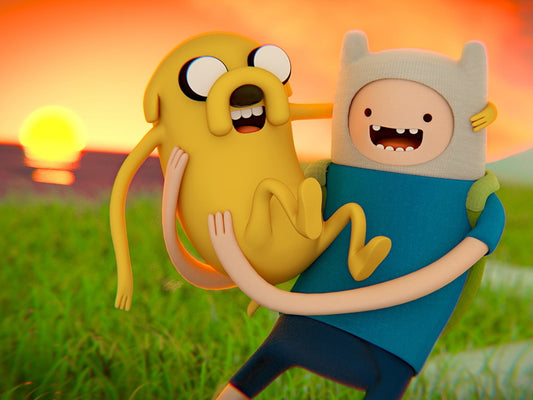 Adventure Time Finn & Jake Cartoon Characters Cool Art Wall Art Print Poster