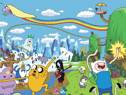 Adventure Time Cartoon All Characters Cool Art Wall Art Print Poster