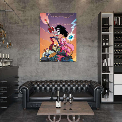 Adventure Time Cartoon Marceline and The Scream Queens Rock Band Cool Art Wall Art Print Poster
