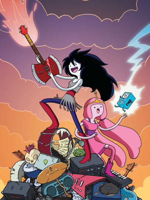 Adventure Time Cartoon Marceline and The Scream Queens Rock Band Cool Art Wall Art Print Poster