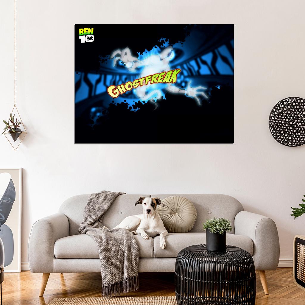 Ben 10 Ghostfreak Alien Cartoon TV Series Art Wall Art Print Poster
