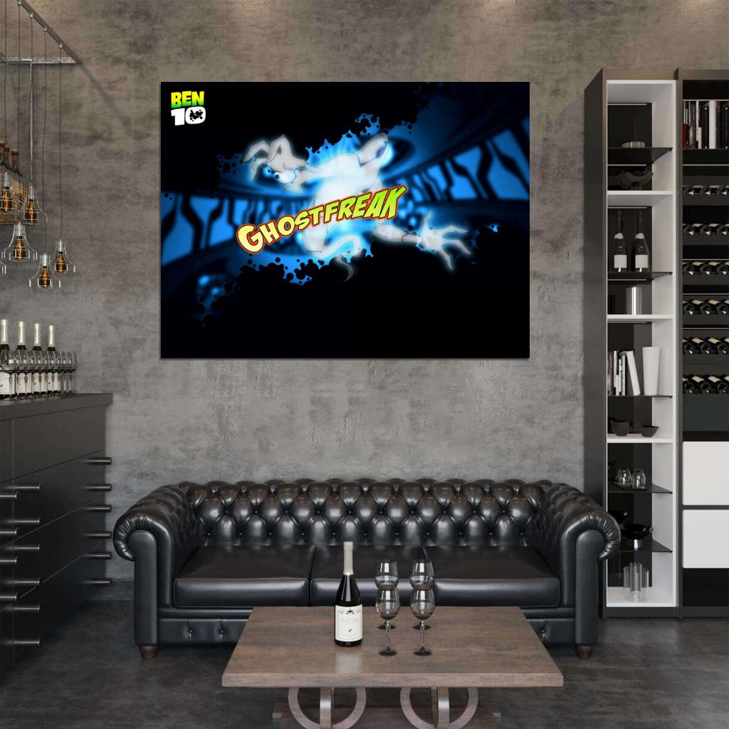 Ben 10 Ghostfreak Alien Cartoon TV Series Art Wall Art Print Poster