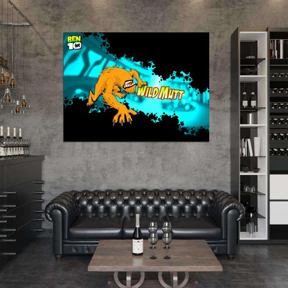 Ben 10 Wild Mutt Alien Cartoon TV Series Art Wall Art Print Poster