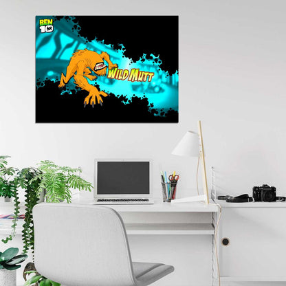 Ben 10 Wild Mutt Alien Cartoon TV Series Art Wall Art Print Poster