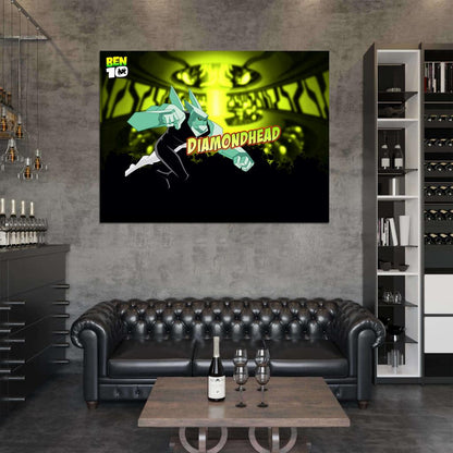 Ben 10 Diamondhead Alien Cartoon TV Series Art Wall Art Print Poster