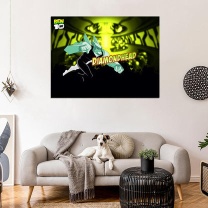 Ben 10 Diamondhead Alien Cartoon TV Series Art Wall Art Print Poster