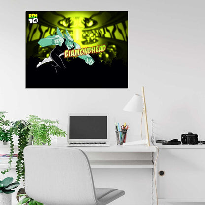 Ben 10 Diamondhead Alien Cartoon TV Series Art Wall Art Print Poster