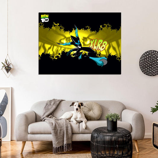 Ben 10 XLR8 Alien Cartoon TV Series Art Wall Art Print Poster