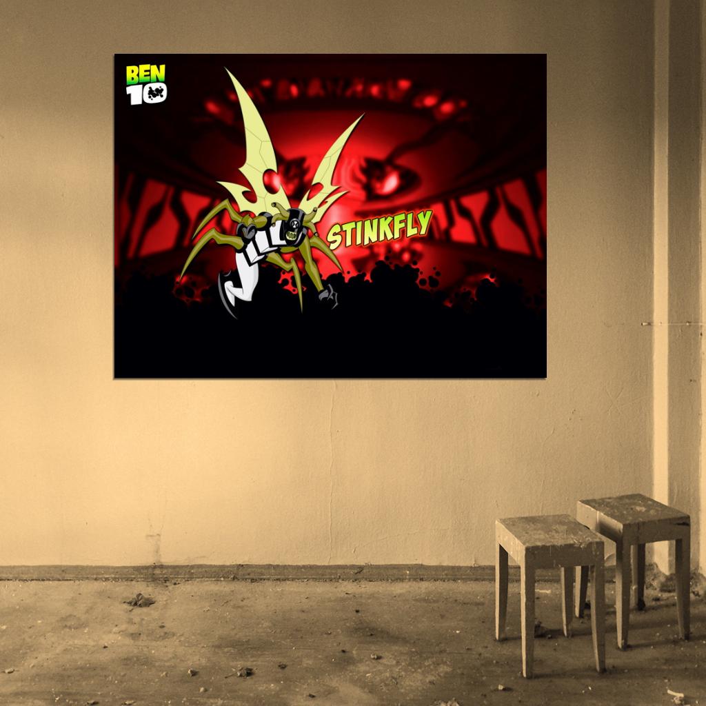 Ben 10 Stinkfly Alien Cartoon TV Series Art Wall Art Print Poster