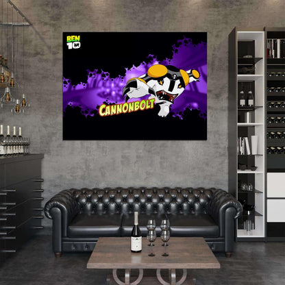 Ben 10 Cannonbolt Alien Cartoon TV Series Art Wall Art Print Poster