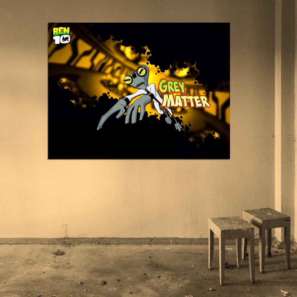 Ben 10 Grey Matter Alien Cartoon TV Series Art Wall Art Print Poster