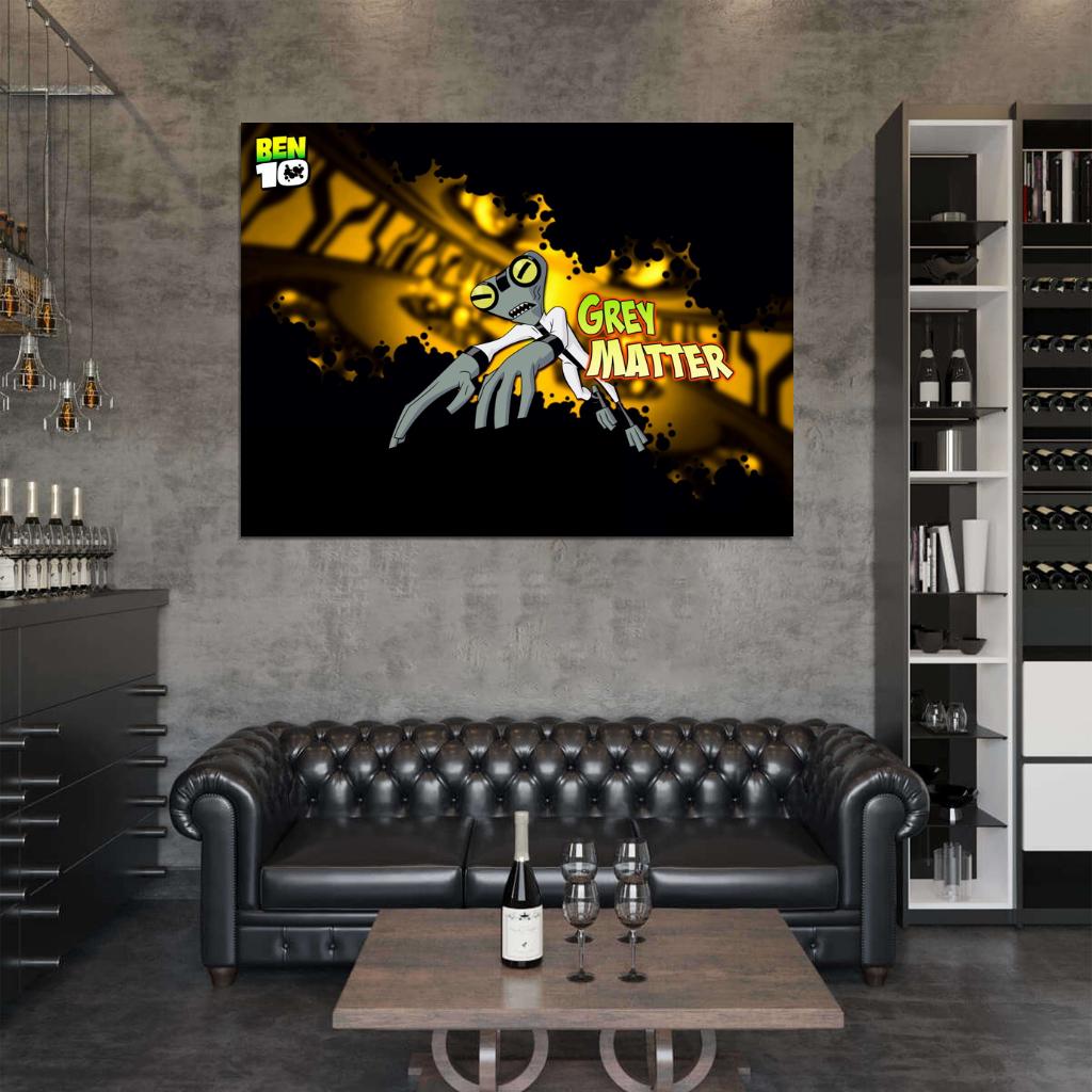 Ben 10 Grey Matter Alien Cartoon TV Series Art Wall Art Print Poster