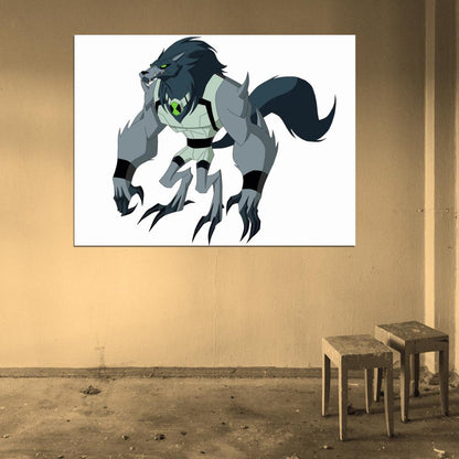Ben 10 Blitzwolfer Alien Cartoon TV Series Art Wall Art Print Poster