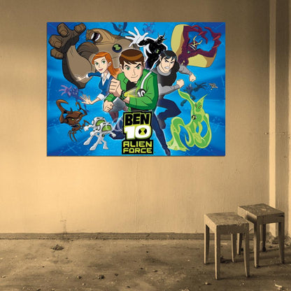 Ben 10 Alien Force Characters Cartoon TV Series Art Wall Art Print Poster