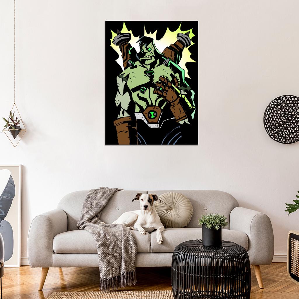 Ben 10 Benvicktor Alien Cartoon TV Series Art Wall Art Print Poster