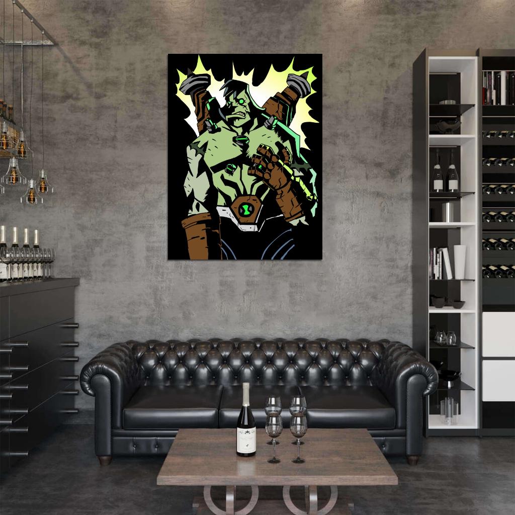 Ben 10 Benvicktor Alien Cartoon TV Series Art Wall Art Print Poster