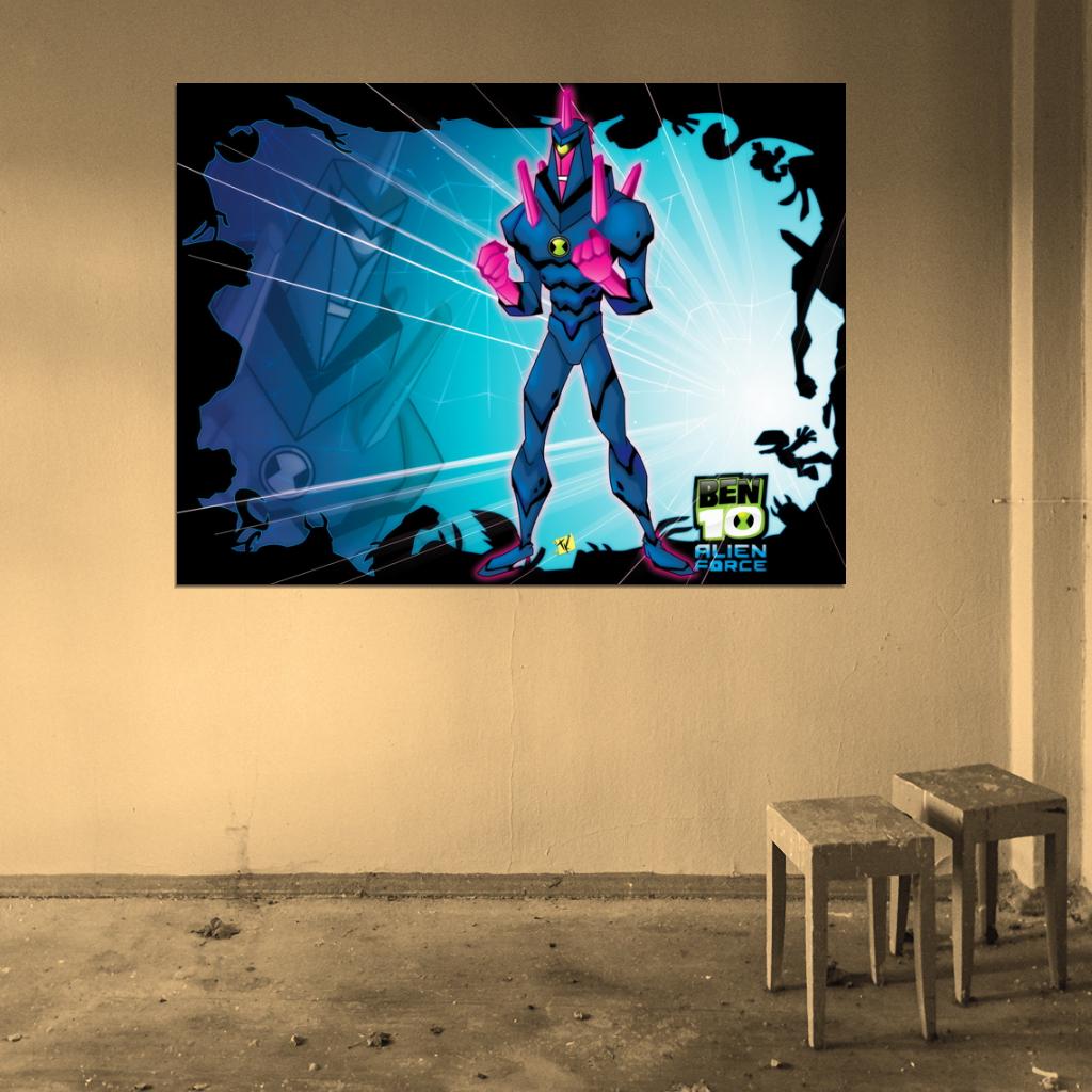 Ben 10 Chromastone Alien Force Cartoon TV Series Art Wall Art Print Poster