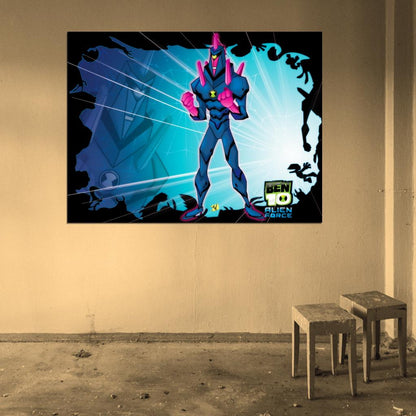 Ben 10 Chromastone Alien Force Cartoon TV Series Art Wall Art Print Poster
