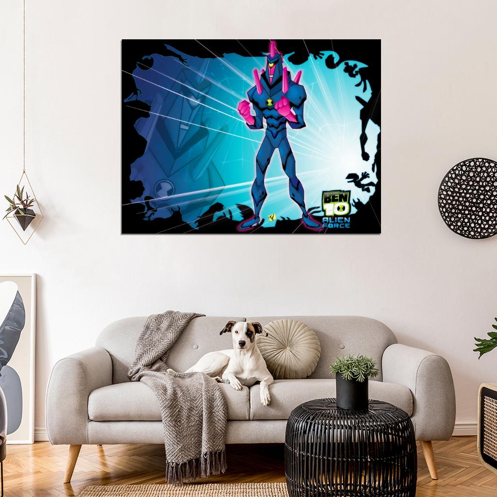 Ben 10 Chromastone Alien Force Cartoon TV Series Art Wall Art Print Poster