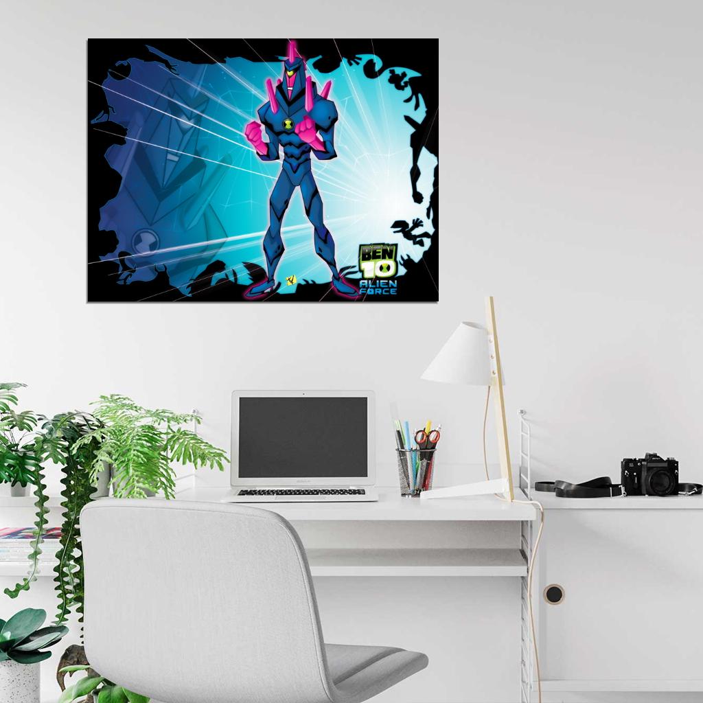 Ben 10 Chromastone Alien Force Cartoon TV Series Art Wall Art Print Poster