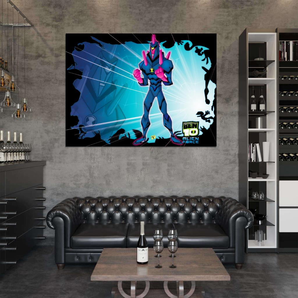Ben 10 Chromastone Alien Force Cartoon TV Series Art Wall Art Print Poster