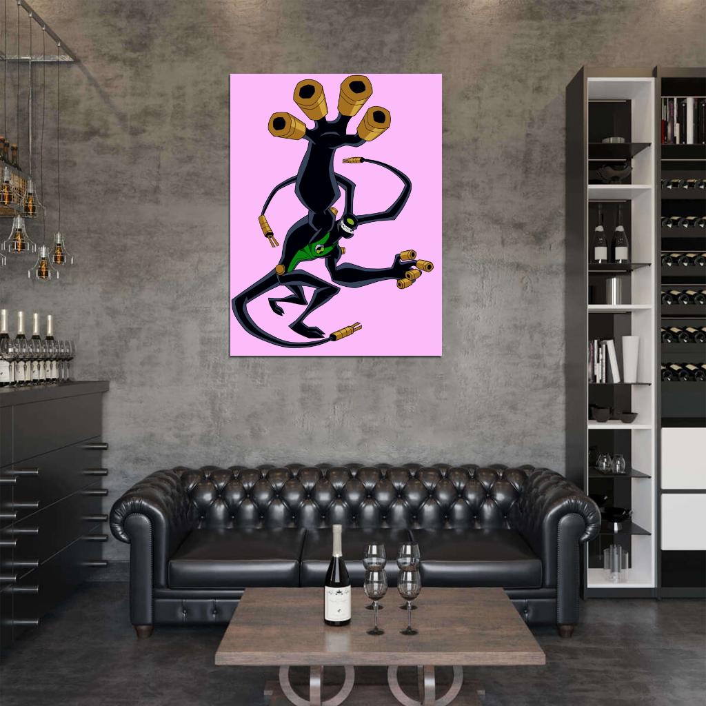 Ben 10 Feedback Alien Cartoon TV Series Art Wall Art Print Poster