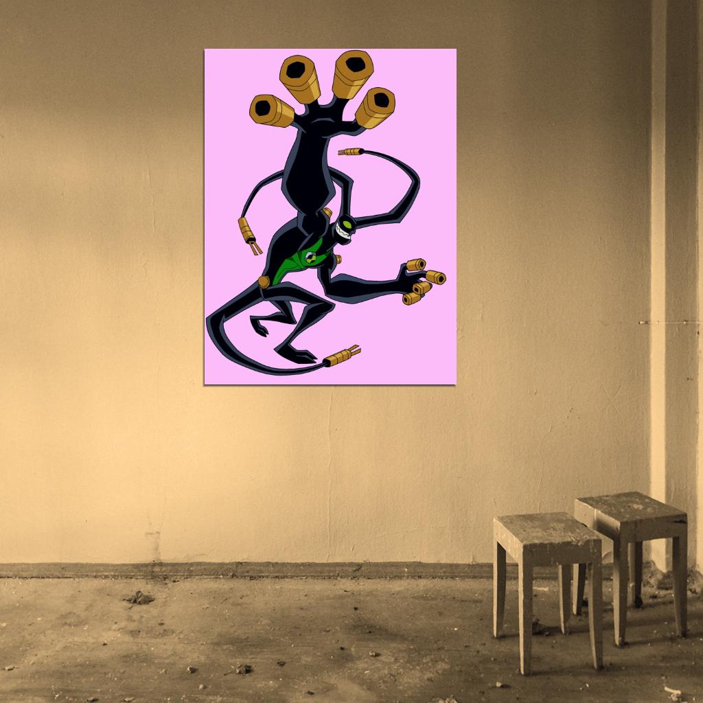 Ben 10 Feedback Alien Cartoon TV Series Art Wall Art Print Poster