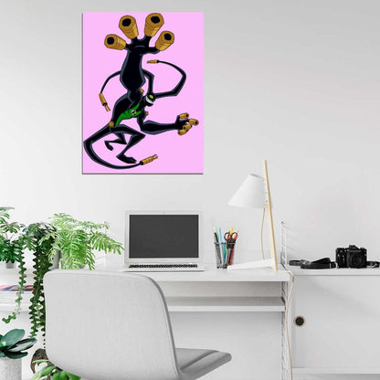Ben 10 Feedback Alien Cartoon TV Series Art Wall Art Print Poster