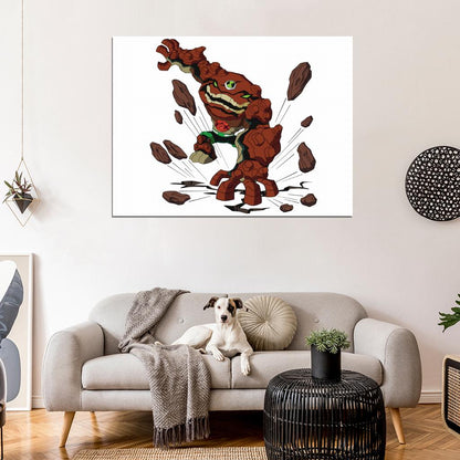 Ben 10 Gravattack Alien Cartoon TV Series Art Wall Art Print Poster