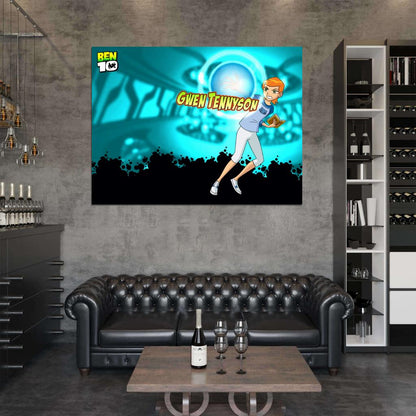 Ben 10 Gwen Tennyson Cartoon TV Series Art Wall Art Print Poster