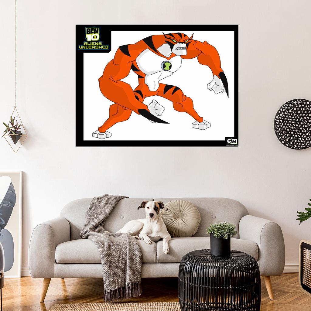 Ben 10 Aliens Unleashed Rath Alien Cartoon TV Series Art Wall Art Print Poster