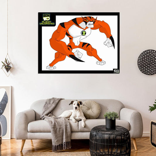 Ben 10 Aliens Unleashed Rath Alien Cartoon TV Series Art Wall Art Print Poster