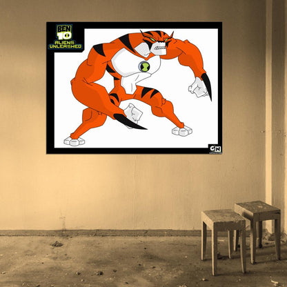 Ben 10 Aliens Unleashed Rath Alien Cartoon TV Series Art Wall Art Print Poster