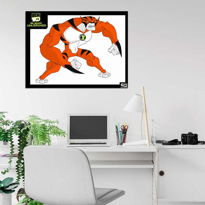 Ben 10 Aliens Unleashed Rath Alien Cartoon TV Series Art Wall Art Print Poster