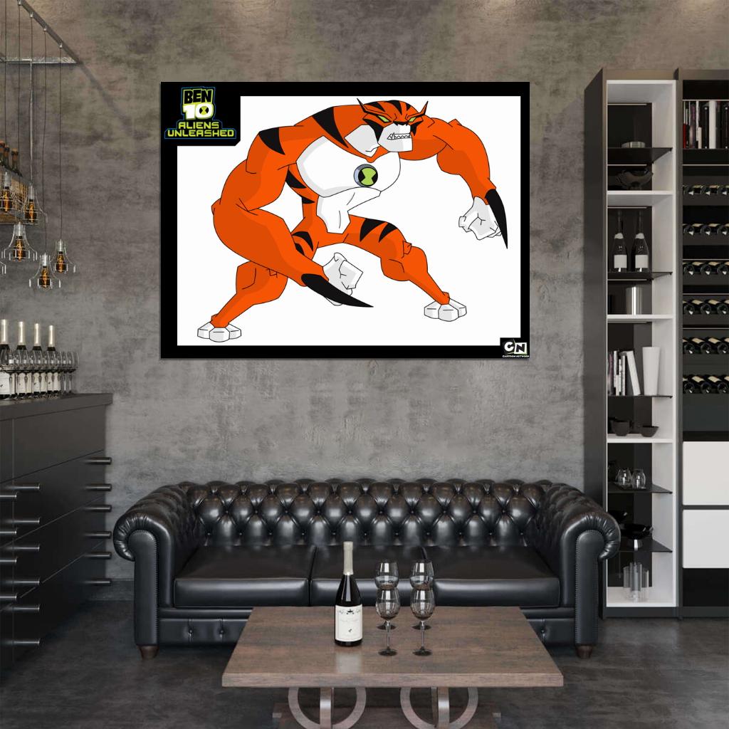 Ben 10 Aliens Unleashed Rath Alien Cartoon TV Series Art Wall Art Print Poster