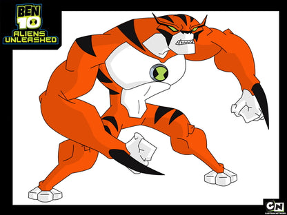 Ben 10 Aliens Unleashed Rath Alien Cartoon TV Series Art Wall Art Print Poster