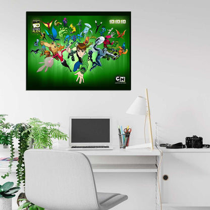 Ben 10 Ultimate Alien Characters Cartoon TV Series Art Wall Art Print Poster