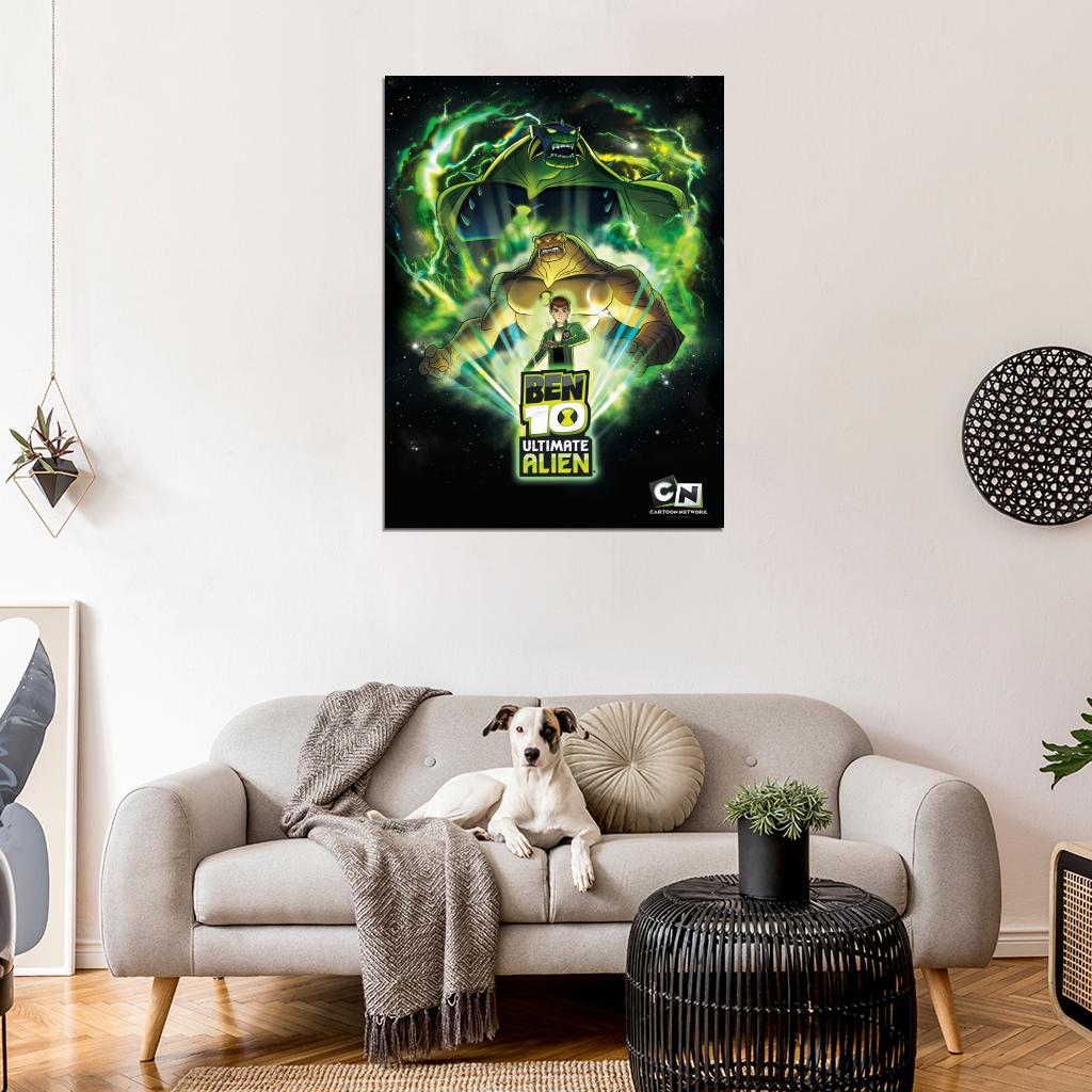 Ben 10 Humungousaur Ultimate Alien Cartoon TV Series Art Wall Art Print Poster