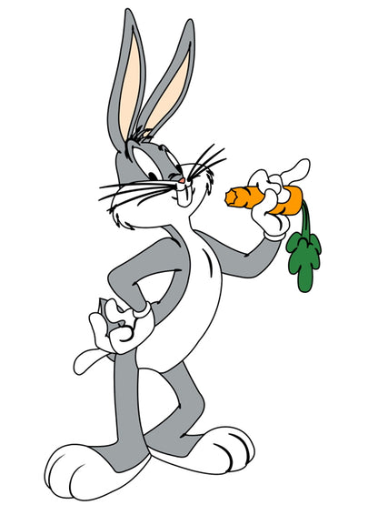 Bugs Bunny Looney Tunes Carrot Cool Cartoon Art Wall Art Print Poster