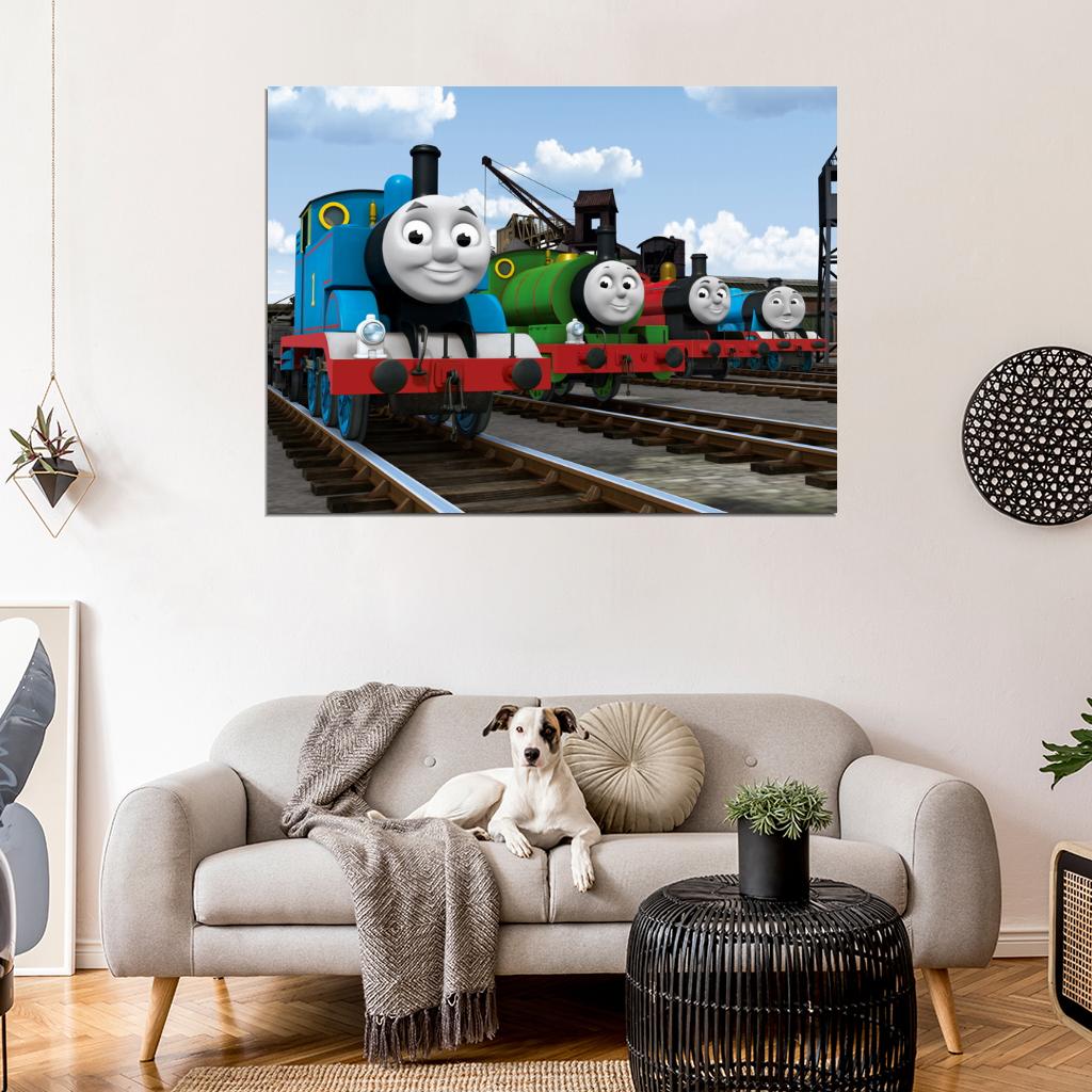 Thomas the Tank Engine & Friends Cool Cartoon Art Kids Wall Art Print Poster