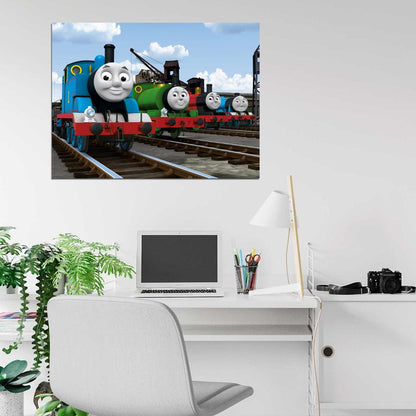 Thomas the Tank Engine & Friends Cool Cartoon Art Kids Wall Art Print Poster