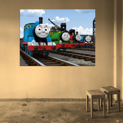 Thomas the Tank Engine & Friends Cool Cartoon Art Kids Wall Art Print Poster