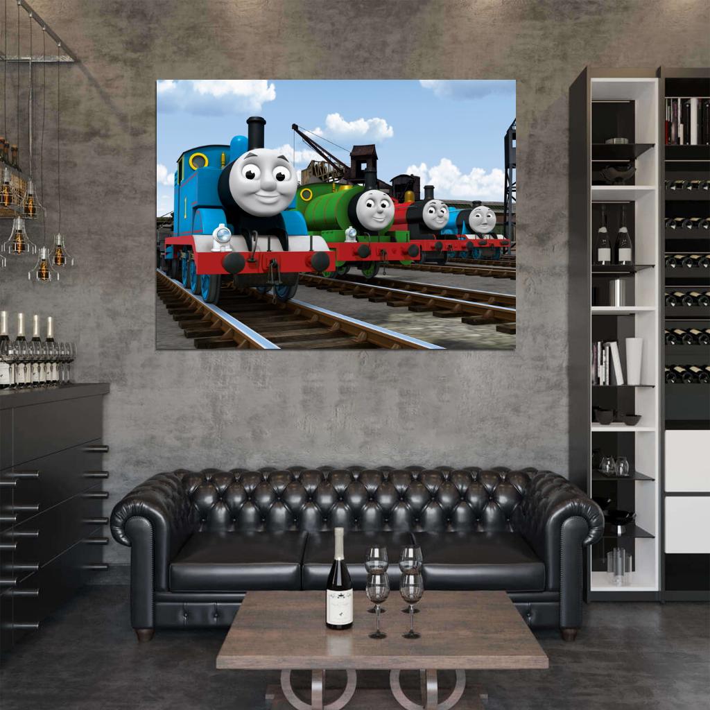 Thomas the Tank Engine & Friends Cool Cartoon Art Kids Wall Art Print Poster