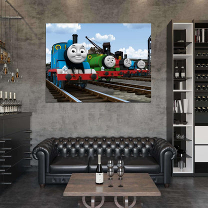 Thomas the Tank Engine & Friends Cool Cartoon Art Kids Wall Art Print Poster