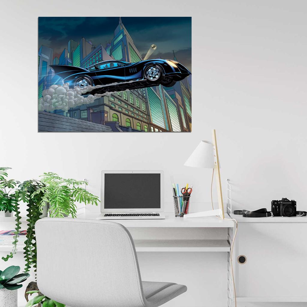 Awesome Batmobile Gotham Batman Cool Rare Art Wall Art Print Poster