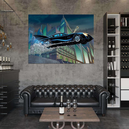 Awesome Batmobile Gotham Batman Cool Rare Art Wall Art Print Poster