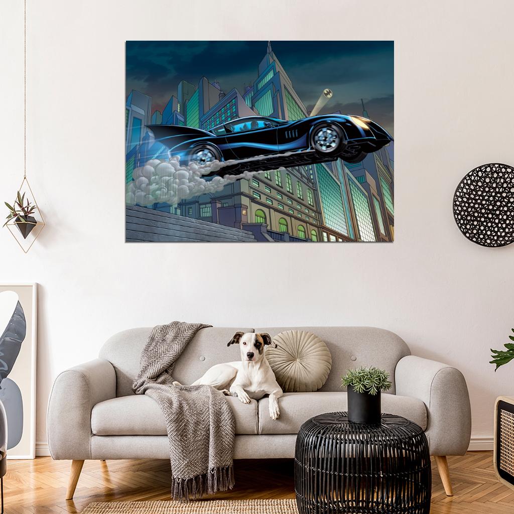 Awesome Batmobile Gotham Batman Cool Rare Art Wall Art Print Poster