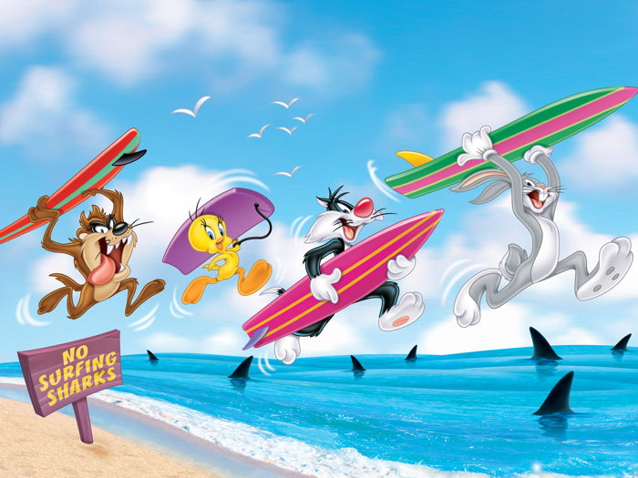 Tasmanian Devil Taz Bugs Bunny Tweety Bird Sylvester Pussycat Looney Tunes Cool Funny Art Wall Art Print Poster