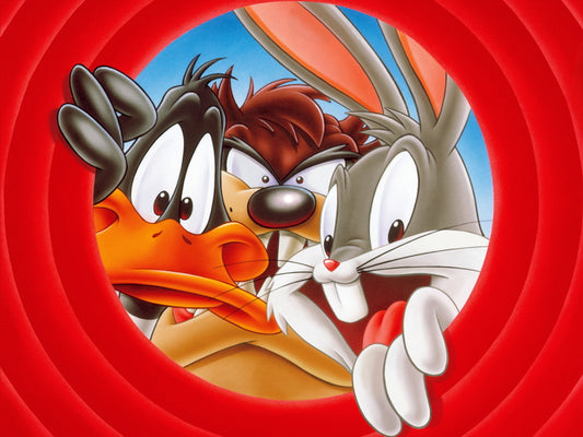 Tasmanian Devil Taz Bugs Bunny Daffy Duck Looney Tunes Logo Cool Funny Art Wall Art Print Poster