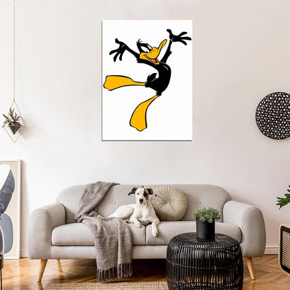 Daffy Duck Looney Tunes Cool Funny Art Wall Art Print Poster
